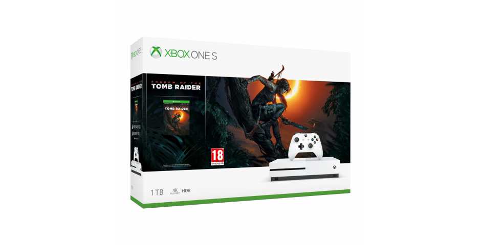 Microsoft Xbox One S 1TB + Shadow of the Tomb Raider